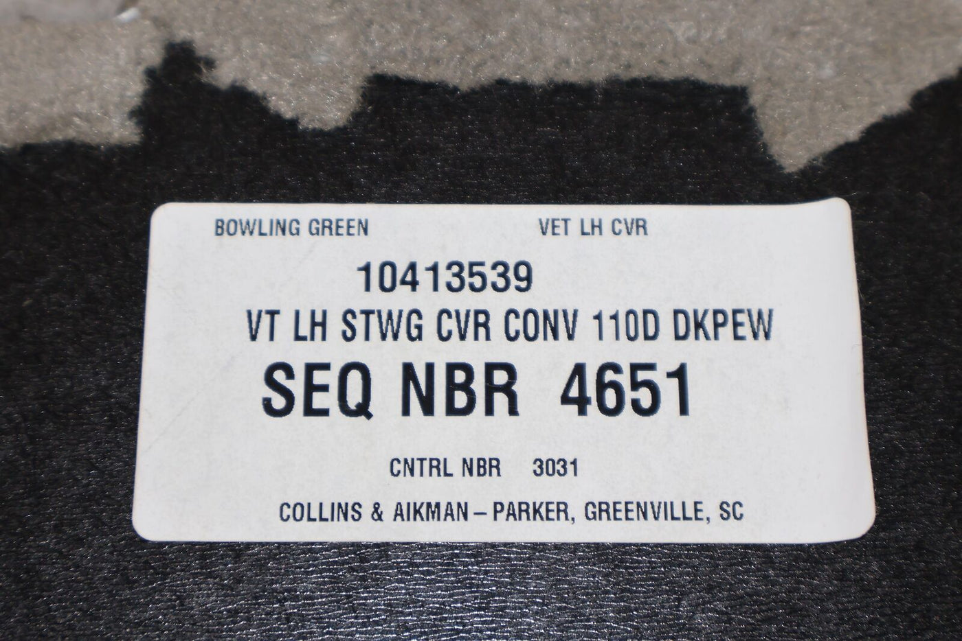 97-04 Chevy C5 Corvette Convertible Rear Left Cargo Cover Panel Light Gray 923