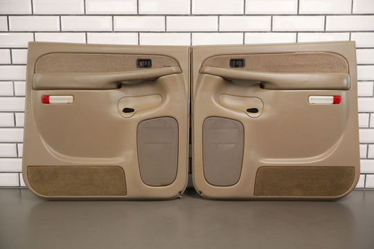 99-02 Sierra 2500HD Crew Cab Rear Pair LH&RH Interior Door Panels (Neutral 52D)