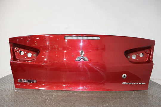 08-15 Mitsubishi Lancer EVO X Rear OEM Trunk Deck Lid (Rally Red P26) See Photos