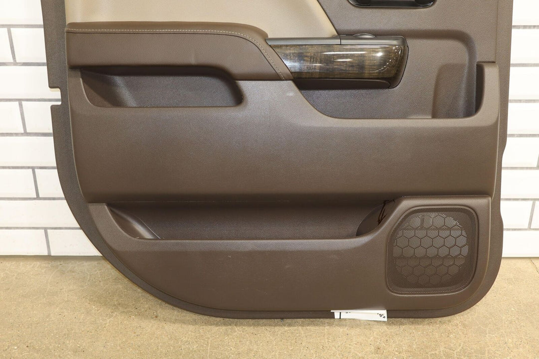 2014 GMC Sierra Denali 1500 Interior Door Trim Panel Set (4) Cocoa/Dune