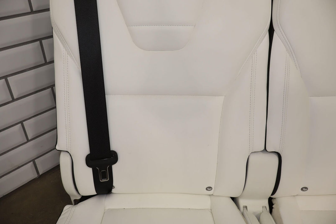 16-20 Tesla Model X Pair LH&RH 3rd Row Leather Seats (White UWT) Light Wear