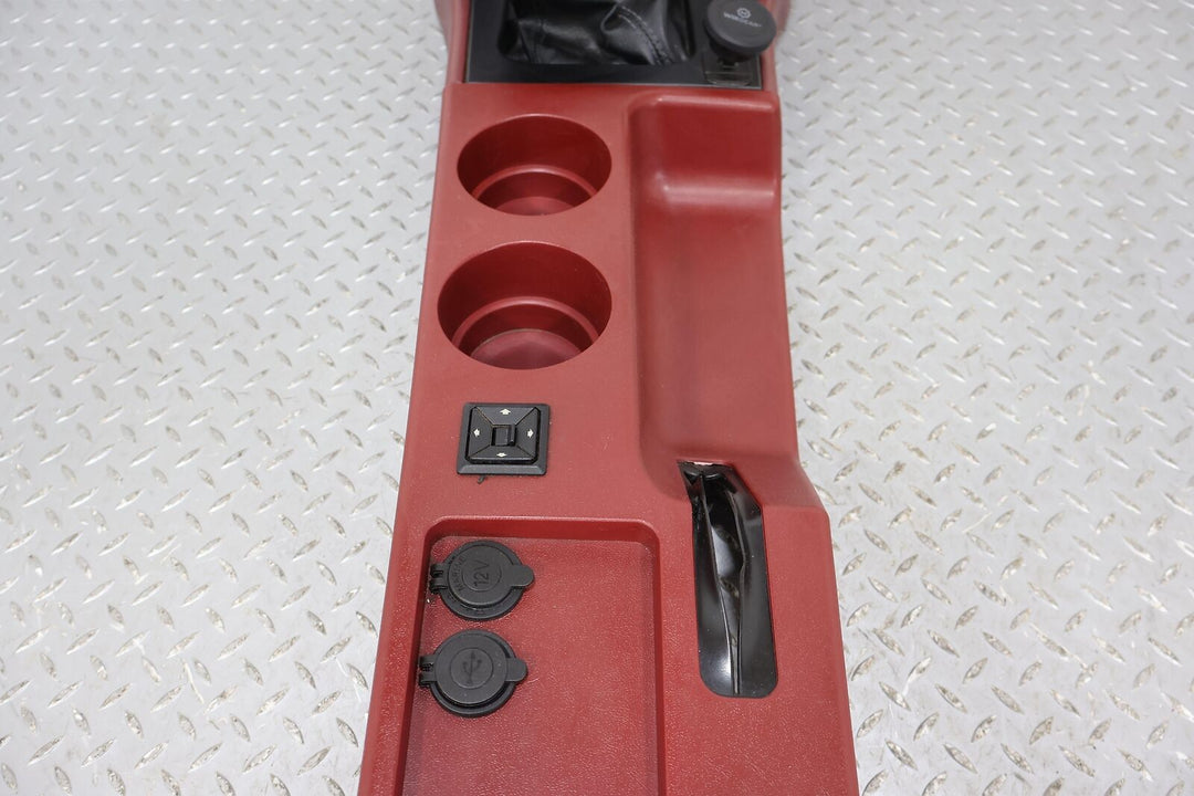 87-93 Ford Mustang GT Foxbody Center Floor Console W/Shift Boot&Bezel (Red DR)