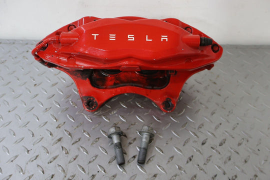 12-20 Tesla Model S Front Right RH Performance Brake Caliper (Red) 100K Miles