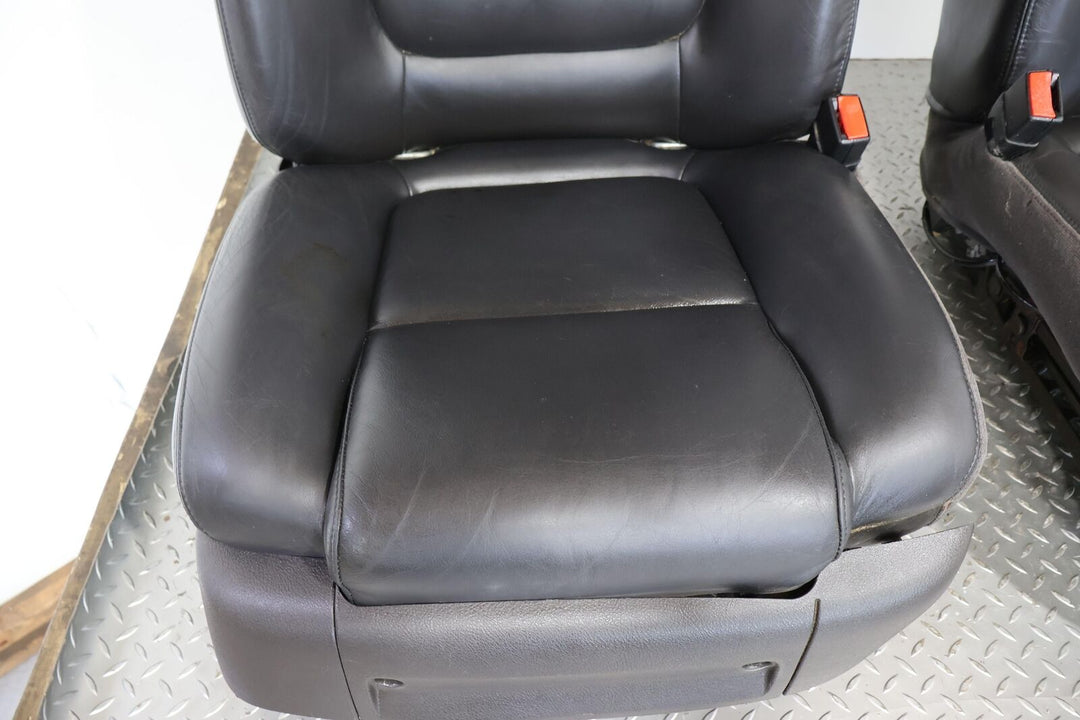 2003-2006 Chevy SSR Pair LH & RH Leather Power Bucket Seat Set (Black) Some Wear