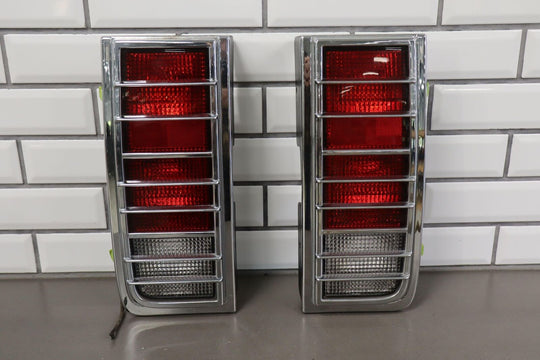 05-09 Hummer H2 SUV OEM LH&RH Tail Lights W/ Aftermarket Chrome Grille Covers