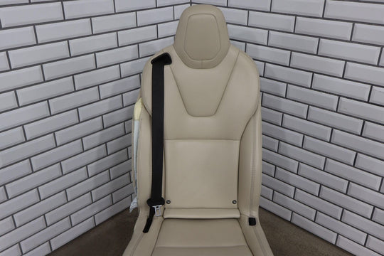 2016-2020 Tesla Model X Rear 2nd Row Right RH Leather Seat (Cream) Blown Bag