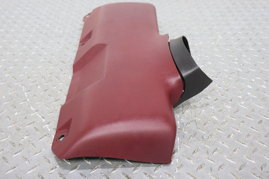 87-93 Ford Mustang Driver Interior Knee Pad Bolster (Red DR) 1 Repaired Tab