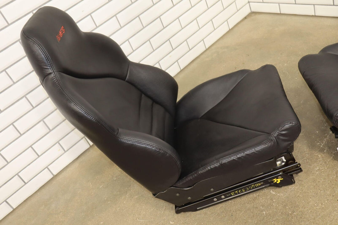 95-96 C4 Corvette Pair LH&RH Leather Bucket Seats Collector's Edition Black