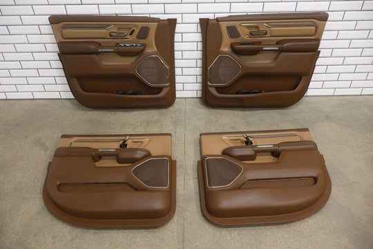 19-23 Ram 1500 Longhorn Crew Cab Interior Door Trims Set of 4 (Brown/Frost N6)