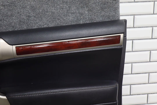 10-13 Lexus GX460 Front Right RH Interior Door Trim Panel (Black / Woodgrain)