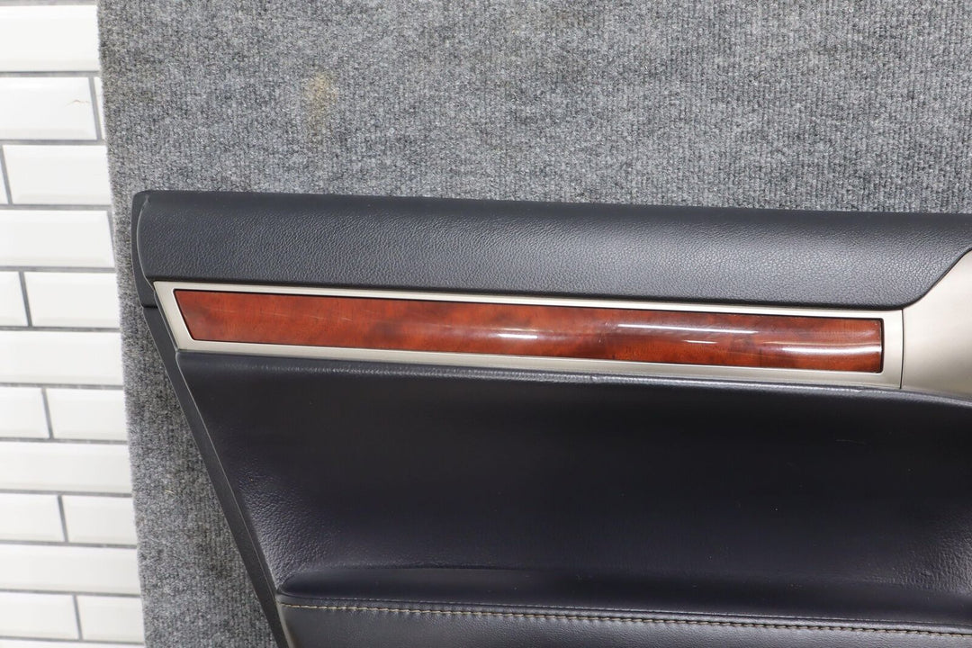 10-13 Lexus GX460 Rear Left LH Interior Door Trim Panel (Black / Woodgrain)