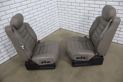 03-07 Hummer H2 1st & 2nd Row Leather Seat (Wheat 502) SUV Only (Power Tested)