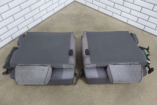 1992 Toyota Land Cruiser Pair LH&RH 3rd Row Cloth Seat (Gray FD10) LH Side Tears