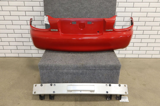 01-05 Mazda Miata NB Base Model Rear Bumper W/Rebar (Red Repainted)