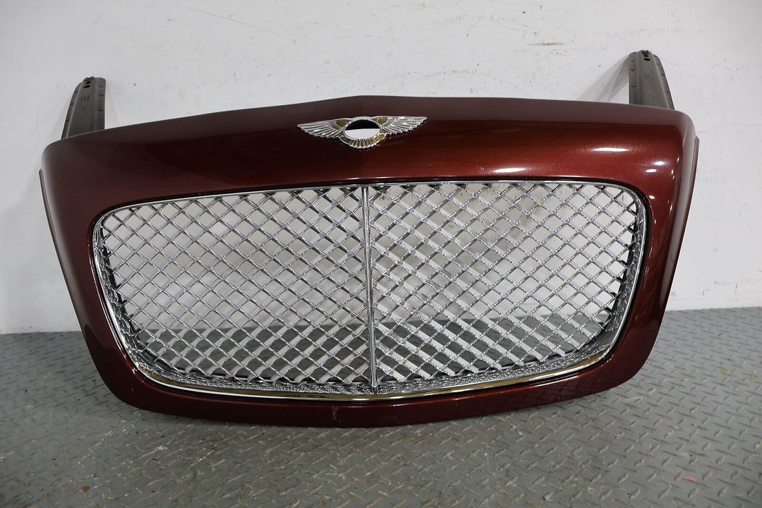 06-12 Bentley Flying Spur Front OEM Grille (Chrome/Maroon) Cracked Inner Frame