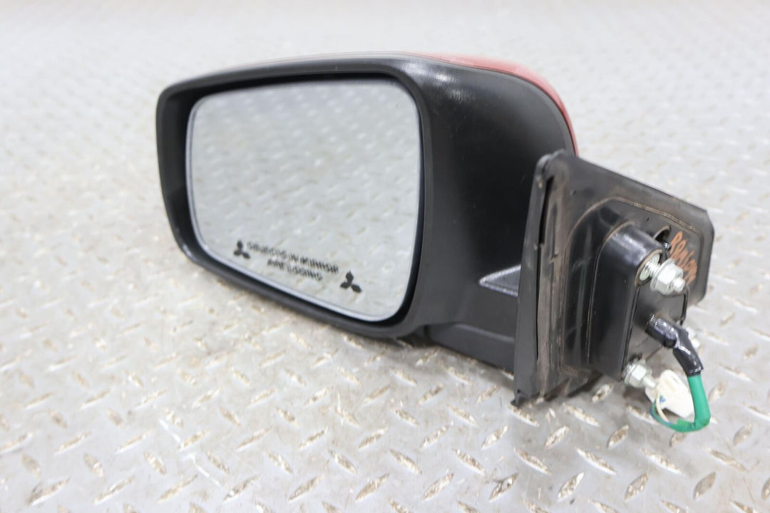 08-14 Mitsubishi Lancer EVO X Left Door Mirror (Rally Red P26) Power Tested