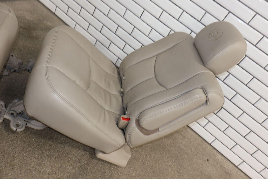 03-06 Cadillac Escalade Short WB 2nd Row Leather Seat Set (Shale 152) Mild Wear