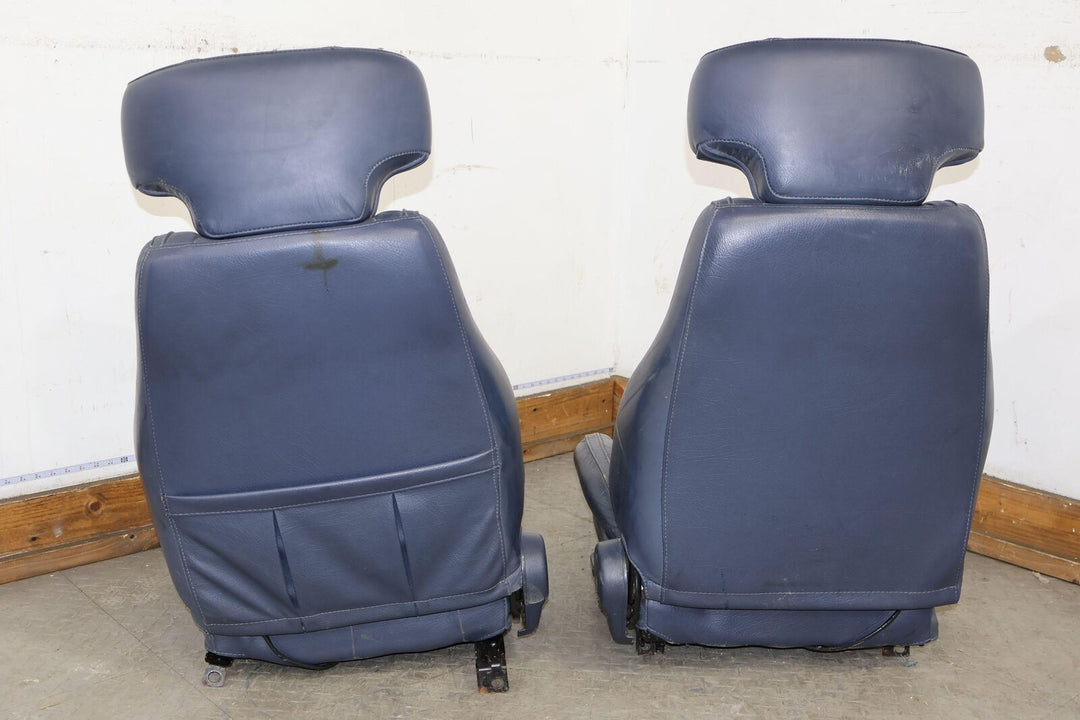 89-91 Mazda RX7 FC Convertible Pair LH&RH Leather Bucket Seats (Blue) Heavy Wear