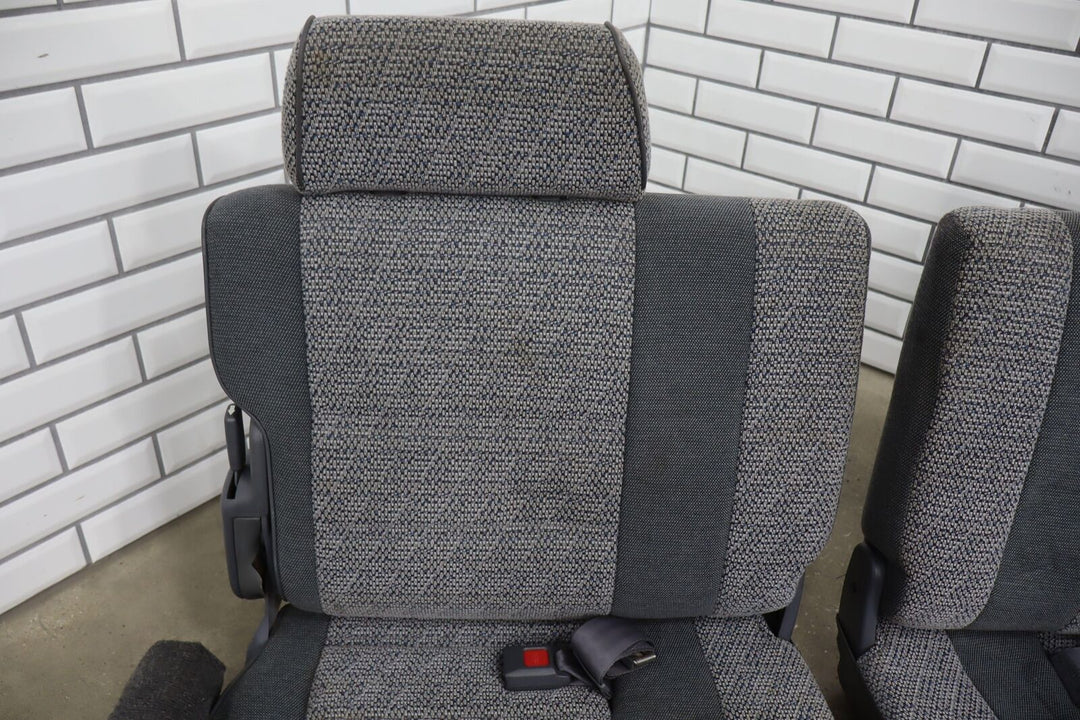 1992 Toyota Land Cruiser Pair LH&RH 3rd Row Cloth Seat (Gray FD10) LH Side Tears