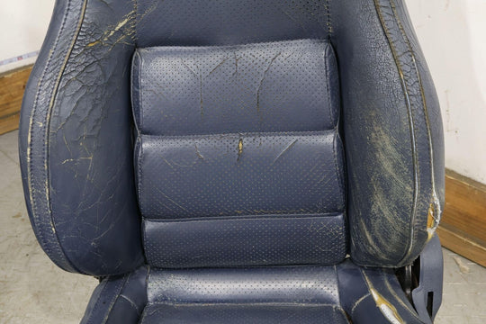 89-91 Mazda RX7 FC Convertible Pair LH&RH Leather Bucket Seats (Blue) Heavy Wear