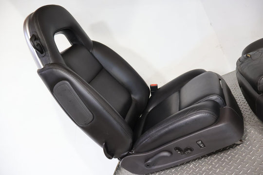 2003-2006 Chevy SSR Pair LH & RH Leather Power Bucket Seat Set (Black) Some Wear