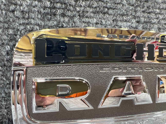 11-18 Ram 2500 Laramie Longhorn Chrome Rear Tailgate Emblem Badge Nameplate