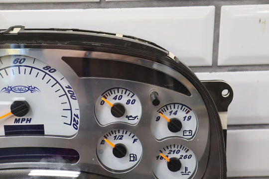 03-06 Sierra Silverado Rebuilt Custom Gauge Cluster with Trans Temp Gauge