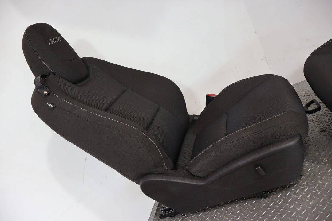 10-11 Chevy Camaro SS Cloth Seat Set Front & Rear (Black AFJ) All Power Tested