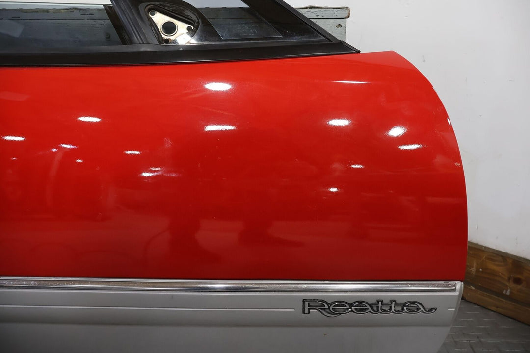 88-91 Buick Reatta Right RH Passenger Door W/ Glass (Bright Red 66i) Resprayed