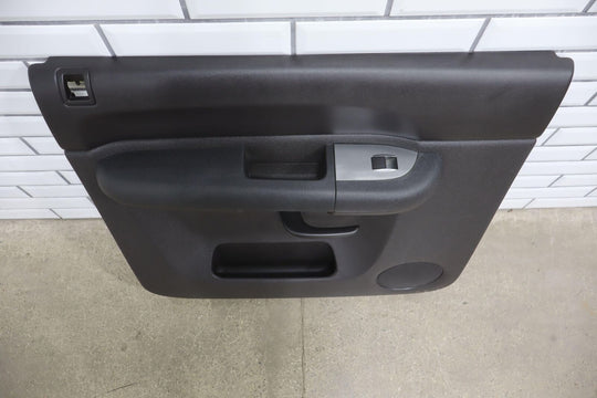 2010-2013 Chevy Silverado Crew Cab Left Rear Interior Door Trim Panel (Ebony)