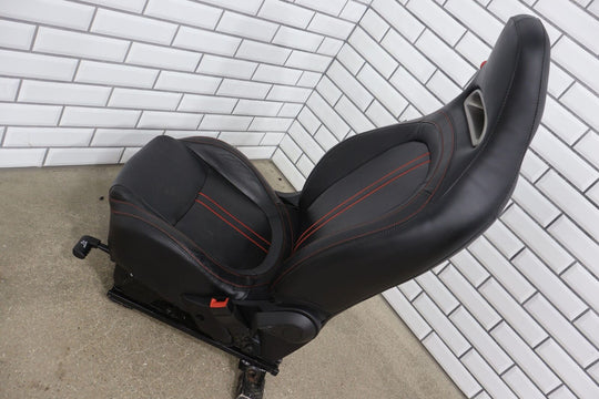 12-17 Fiat 500 Abarth Coupe Front Right Leather Bucket Seat (Black/Red Stitch)