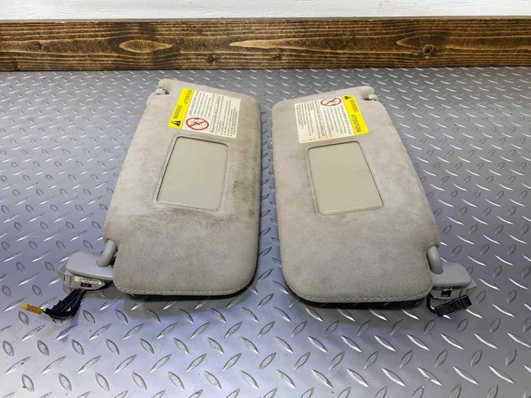 03-04 Audi RS6 Pair Left & Right Sun Visors (Silver QJ Alcantara) Tested