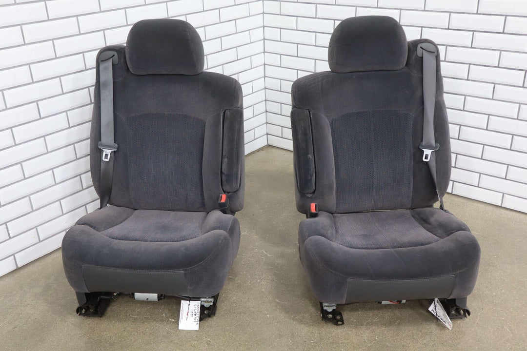 01-02 Chevy/GMC Silverado Sierra 2500HD Crew Cab Graphite Cloth Seat Set