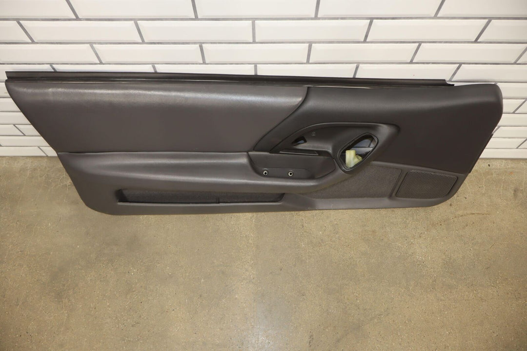 1997 Chevy Camaro Left Driver Door Trim Panel Dark Gray (142) NO Switch