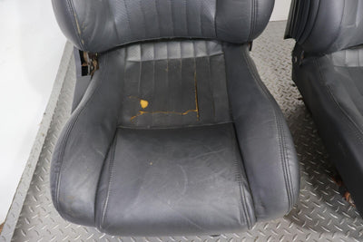 1996 Pontiac Firebird Trans AM Leather Seat Set Front&Rear (Graphite) Cracking