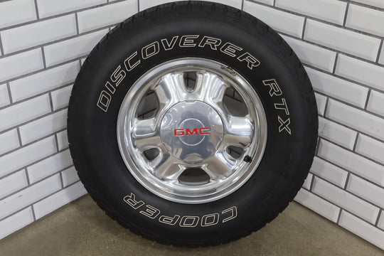 00-06 GMC Yukon/Sierra 1500 6x5.5 16x7 Aluminum Wheel/Tire Set 255/70/R16 Tires