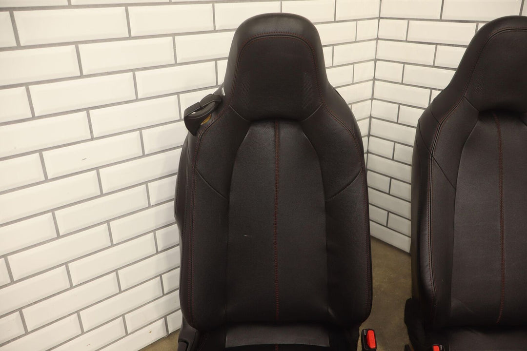 2016-2019 Mazda Miata ND Pair LH&RH Leather OEM Seats (Black/Red Stitch) Damages