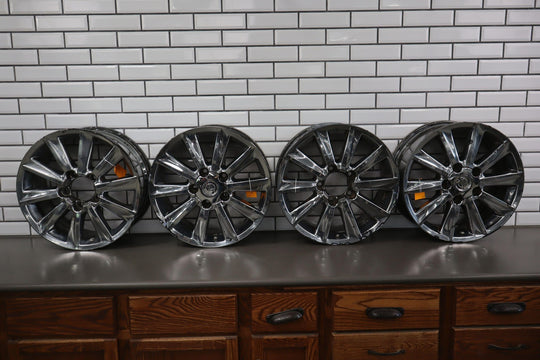 98-02 Lexus LX470 Set (4) 20x8.5 Black-Chrome 10-Spoke Wheels