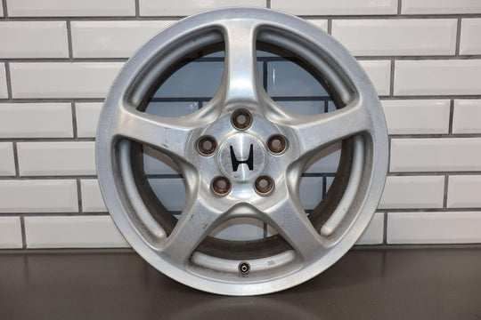 00-03 Honda S2000 AP1 16x6.5 OEM Front 5 Spoke Wheel (Silver) Poor Finish