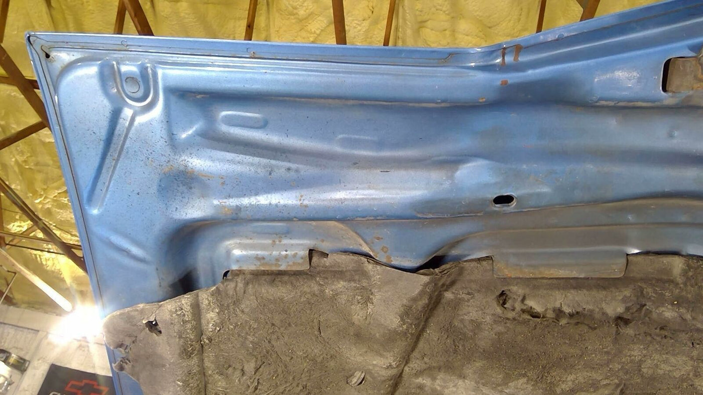 73-74 Ford Galaxy 500 OEM Hood  (Metallic Blue Respray)