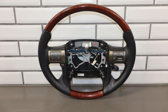 10-13 Lexus GX460 Leather OEM Steering Wheel Heated (Black/Woodgrain)