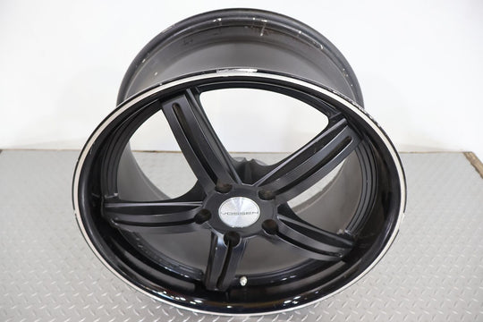 C6 Corvette Vossen VVS087 ET58 19x9.5" Single Wheel RIm (Black/Silver) Curb Rash