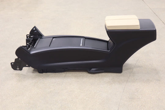 2016 Tesla Model S OEM Floor Center Console W/ Armrests (Black/Tan Leather)