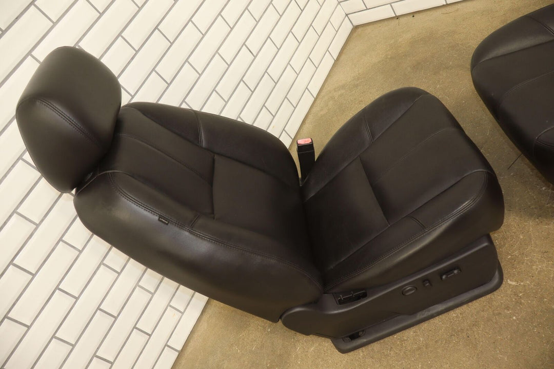 2011-2014 GMC Sierra/Silverado Crew Cab Heated/Memory Black Leather Seat Set