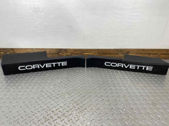 94-96 Chevy C4 Corvette Pair Left & Right Door Entry Sill Plates (Black 19i)