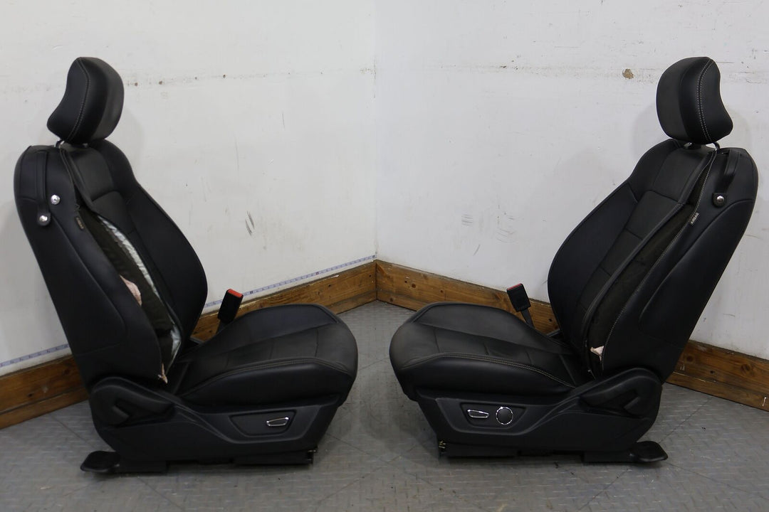 15-17 Ford Mustang GT Coupe OEM Leather Seats Set Front/Rear (Ebony) Blown Bags