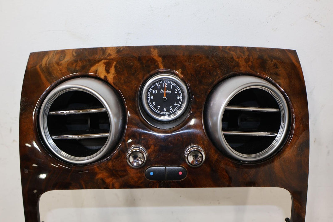 03-10 Bentley Continental GT Radio Trim Bezel (Woodgrain) W/ Clock & Vents