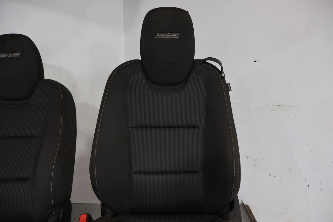 10-11 Chevy Camaro SS Cloth Seat Set Front & Rear (Black AFJ) All Power Tested