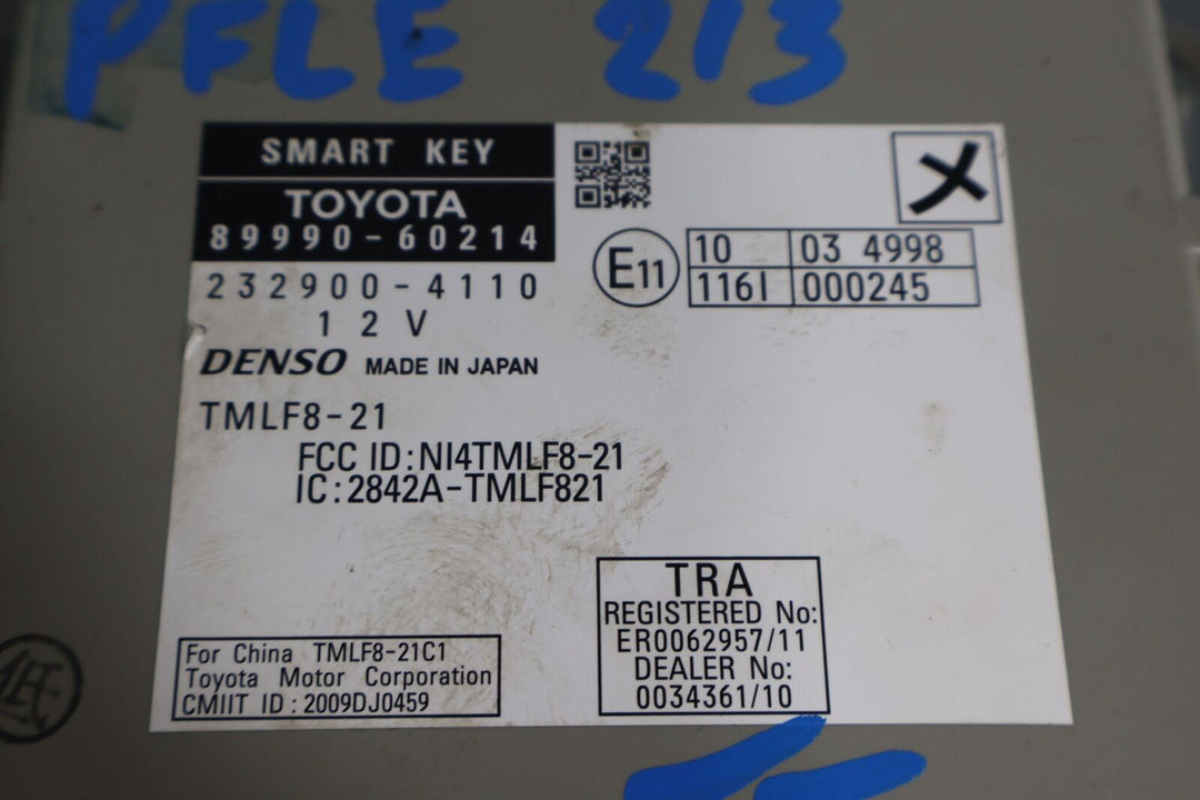 14-19 Lexus GX460 Smart Key Keyless Entry Anti-Theft Control Module 89990-60214