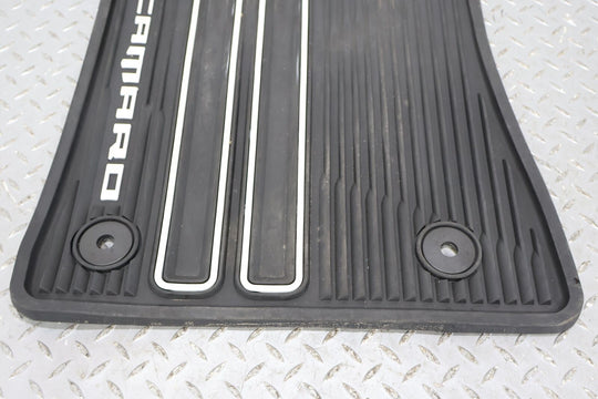 16-20 Chevy Camaro Coupe All Weather Floors Mats Set of 4 (Black/White Accents)